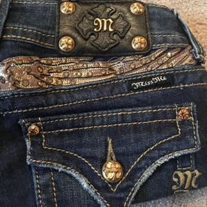 Miss Me Dark Rise Boot Cut Jeans Size 28